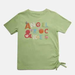 Angel & Rocket Kids Green Flash Cotton Printed Top-picture-35