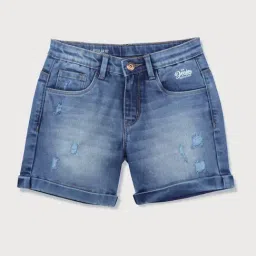 Gini & Jony Kids Blue Washed Shorts-picture-32