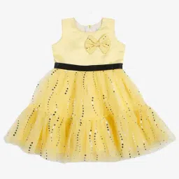 Saka Designs Kids Yellow Embellished Dress-image-44