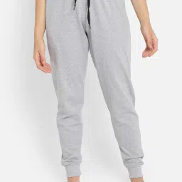 Clovia Light Grey Textured Joggers image 1