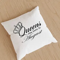 Loops n knots White & Black Printed Square Shaped Pre-FilledCushions image 2