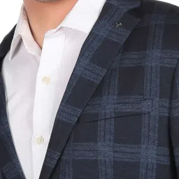 Arrow Navy Full Sleeves Notched Lapel Blazer image 4