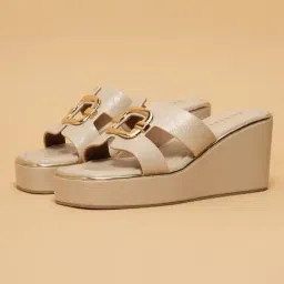 Eridani Women's Buckle Beige Casual Wedges-picture-38