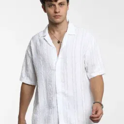 Campus Sutra White Regular Fit Self Pattern Shirt-picture-30