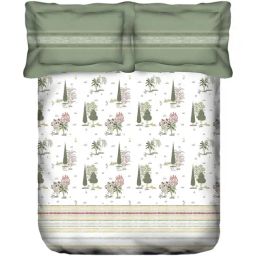 Mytrident White Cotton 210 King Bed Sheet With 2 Pillow Covers-picture-9