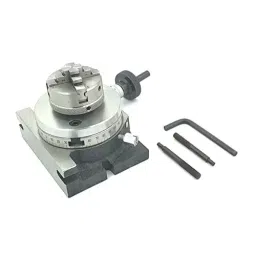 Assorts Low Profile Milling Rotary Table 80 mm (3 Inch) with Back Plate & M6 Clamp Kits 50 mm 4 Jaws image 4