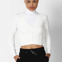 Forever 21 White Full Sleeves Cardigan image 1
