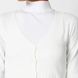 Forever 21 White Full Sleeves Cardigan image 5