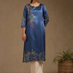 Soch Blue Straight Fit Floral Kurta-picture-31