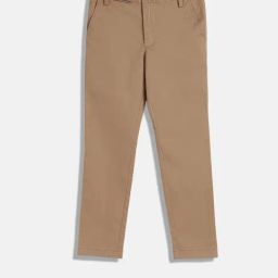 Tommy Hilfiger Brown Cotton Regular Solid Trouser-picture-4