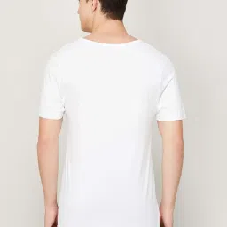 Fame Forever by Lifestyle White Cotton Regular Fit Vest image 2