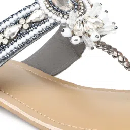 Inc.5 Women's Gun Metal Toe Ring Sandals image 4