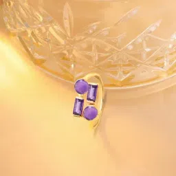 Mia by Tanishq Bombshell 14k Amethyst Finger Ring-picture-12