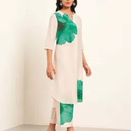 Rangmanch by Pantaloons White Printed Kurta image 3