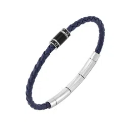 Police Blue Carbon Slim Braided Casual Bracelet image 4
