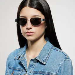 OPIUM Silver Metal Full Rim Polarized & UV Protection Sunglasses for Women image 2