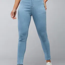 DOLCE CRUDO Women Skinny Fit High-Rise Highly Distressed Heavy Fade Stretchable Jeans-picture-32