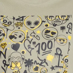 Clovia Olive & Yellow Printed T-Shirt With Shorts image 5