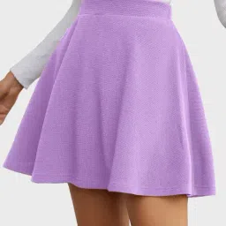 BUYNEWTREND Purple Skater Skirt-image-29