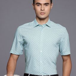 Louis Philippe Classic Fit Geometric Printed Formal Shirt-picture-0