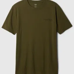 GAP Olive Short Sleeves Slim Fit Graphic T-Shirt image 4