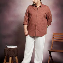 Instafab Plus Geometric Printed Comfort Spread Collar Cotton Shirt image 3