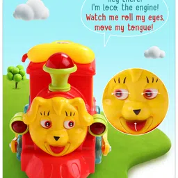 Babyhug Musical Bump & Go Loco Engine Truck - Red image 2