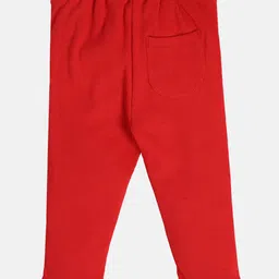 MINI KLUB Cotton Solid Leggings - Red image 3