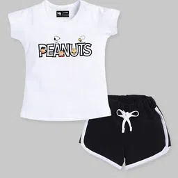 YK X Minute Mirth Girls Printed Pure Cotton Tshirt with Shorts-image-76