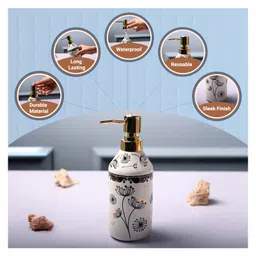 voncasa VoncasaCeramic Glossy Off Design color Soap Dispenser (750 ml) image 3