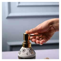 voncasa VoncasaCeramic Glossy Off Design color Soap Dispenser (750 ml) image 4