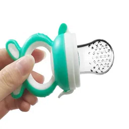 Sparkle Joy Baby Fruit Feeder Pacifier Silicone Baby Food Dispensing Spoon 90 ml Fruit Teether- Multicolor image 5