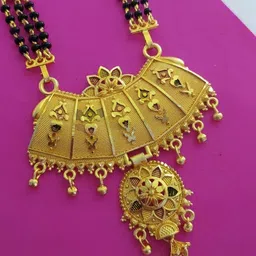 OM KRISHIV COLLECTION Gold-Plated Artificial Beads Mangalsutra-picture-18