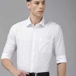 Park Avenue Slim Fit Opaque Tropical Printed Formal Shirt-image-48