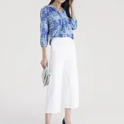 FableStreet Blue Printed Top image 4