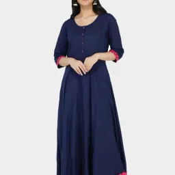 Paislei Navy Printed Kurta-picture-40