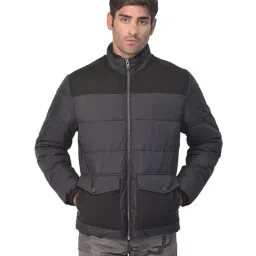 Woodland Black Regular Fit Full Sleeves Jacket-image-0
