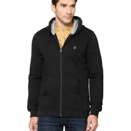 Allen Solly Black Full Sleeves Solid Hoodie-picture-30