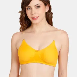 Rosaline by Zivame Yellow Non Wired Non Padded T-Shirt Bra-image-48