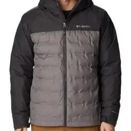 Columbia Men Grey Grand Trek II Down Hooded Jacket-image-11