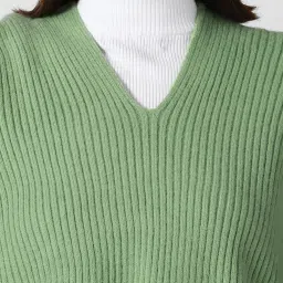 Forever 21 Green Regular Fit Sweater image 5