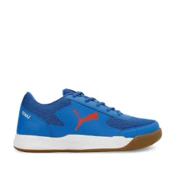 Puma Men's Ad-court Blue Indoor Court Shoes-image-5