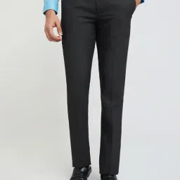 Park Avenue Brown Regular Fit Checks Trousers-picture-42