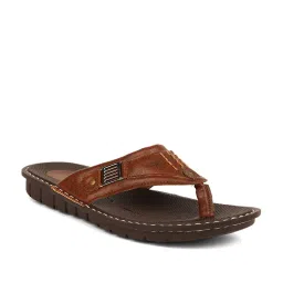 Bata Men's Cognac Thong Sandals image 2