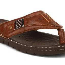 Bata Men's Cognac Thong Sandals image 4
