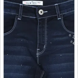 Palm Tree by Gini & Jony Kids Blue Printed Pedal Pushers image 3