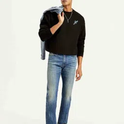 Levi's Blue Cotton Slim Fit Solid Jeans-picture-42