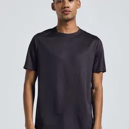 Kor Men Round Neck Solid Dri Fit Half Sleeves T-Shirt-image-21