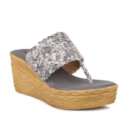 Inc.5 Women's Grey T-Strap Wedges image 2