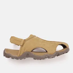 Woodland Men Camel Brown Nubuck Leather Shoe-Style Sandals image 2